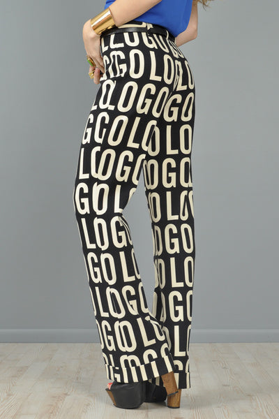 Moschino Black + White LOGO Trousers