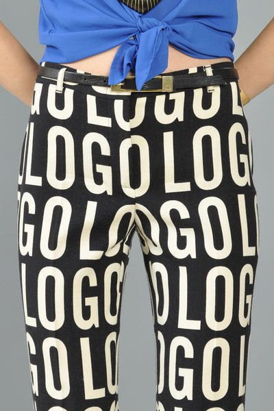 Moschino Black + White LOGO Trousers