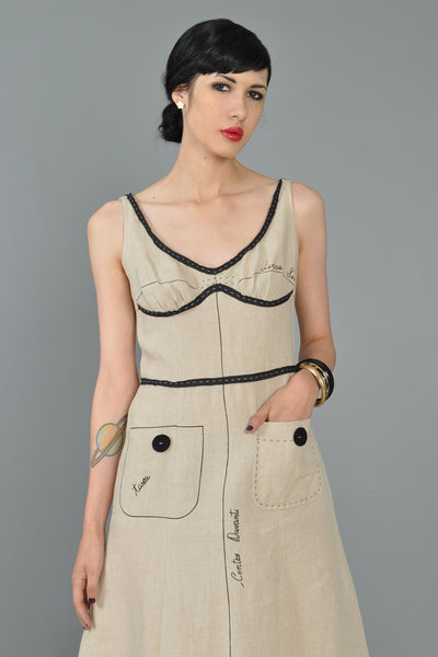 Moschino “Ceci N'Est Pas Haute Couture” Sloper Dress