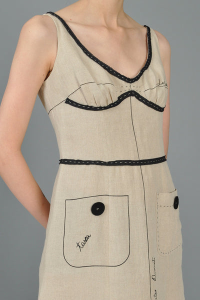 Moschino “Ceci N'Est Pas Haute Couture” Sloper Dress