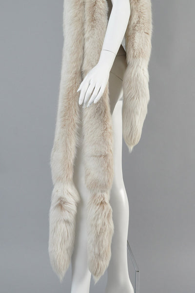 Oscar de la Renta Blush Fox Tail Fur Wrap