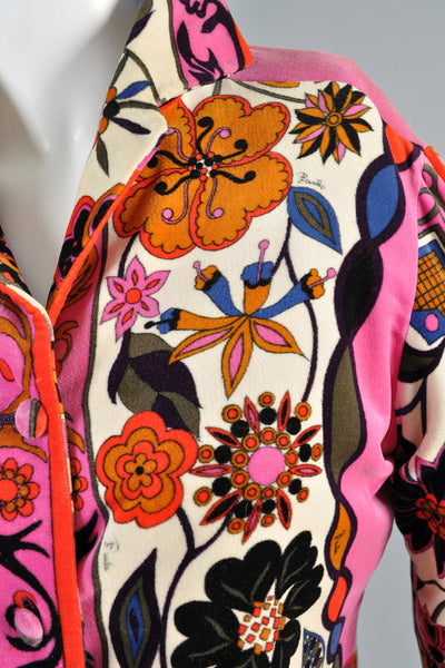 Emilio Pucci Velvet Floral Pinwheel Jacket