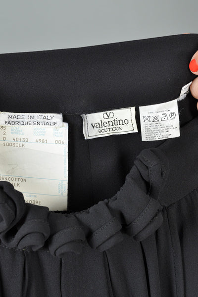 Valentino Draped Ruffle Maxi Skirt