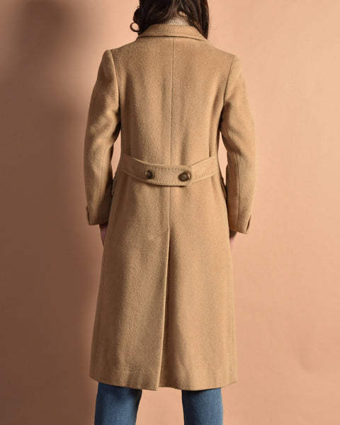 Loraina 1960s Camel Wool Pea Coat