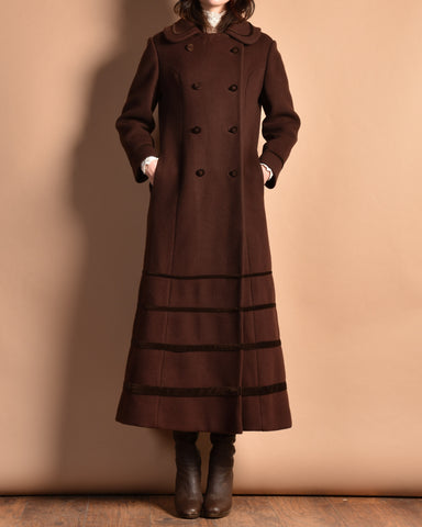 Blair 1960s Wool + Velvet Maxi Coat
