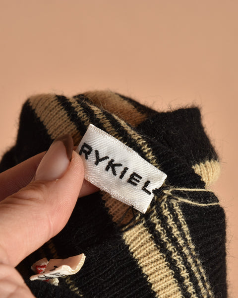 Sonia Rykiel 1970s Striped Wool Turtleneck