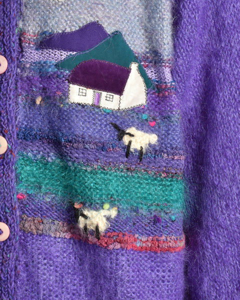 Dottie Dos Hand Knitted 1980s Sheep Sweater