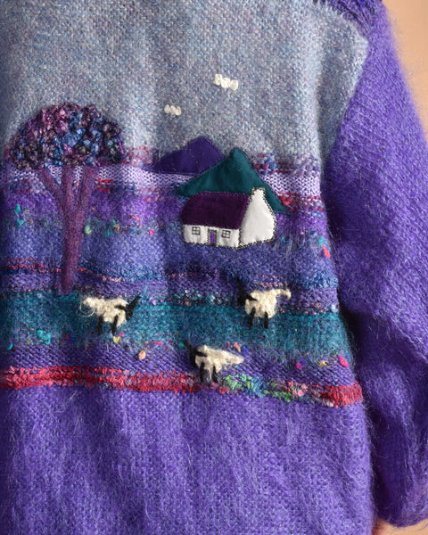 Dottie Dos Hand Knitted 1980s Sheep Sweater