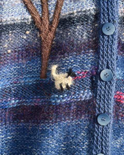 Dottie Hand Knitted 1980s Landscape Sweater