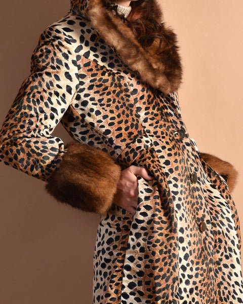 Lilli Ann 1960s Leopard Print Coat