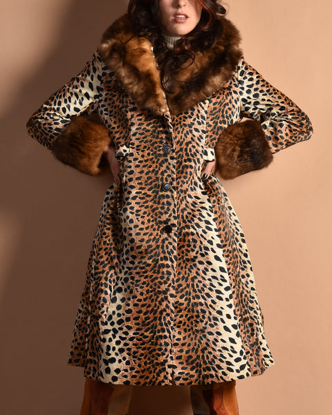 Lilli Ann 1960s Leopard Print Coat