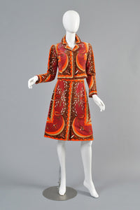 Pucci 1960s Velvet Skirt + Jacket Ensemble